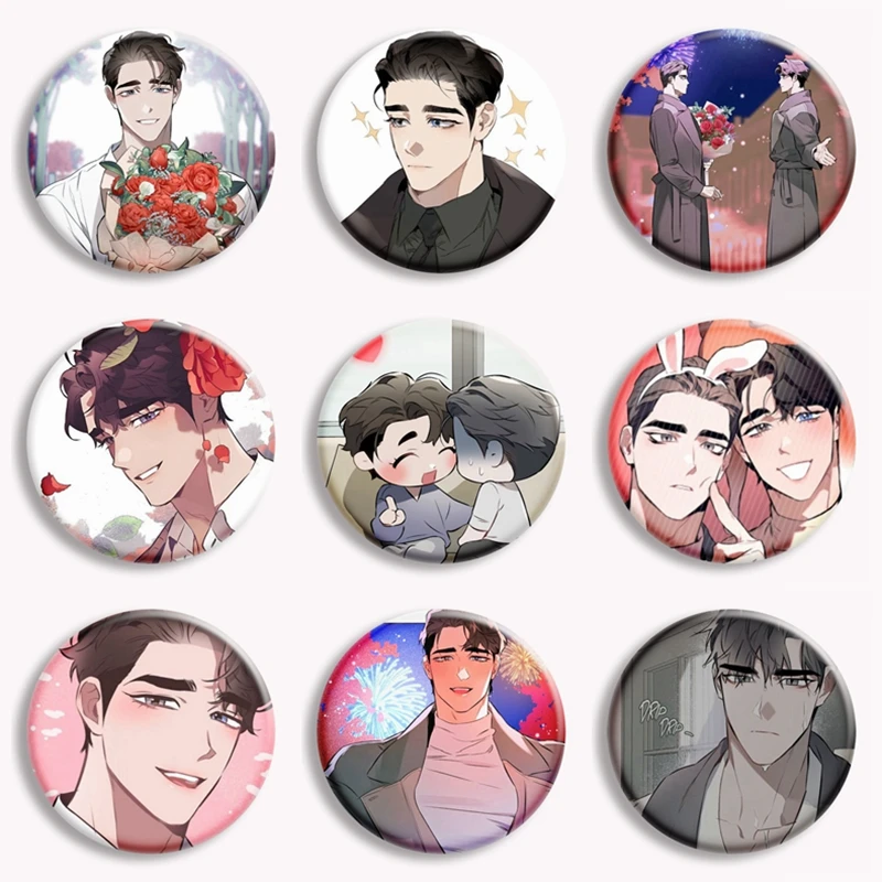 Pin de botón de Manga para definir la relación, broche coreano BL Manhwa, Ash Karlyle, insignia de Anime, bolso, abrigo, decoración, regalo de amante coleccionable para fanáticos