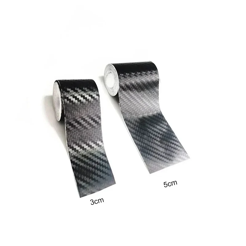 3/5m Rolls Carbon Fiber Car Sticker Auto Door Trunk Protective Strip Anti Scratch Tape Waterproof Decal Carbon Fiber Car Stickers