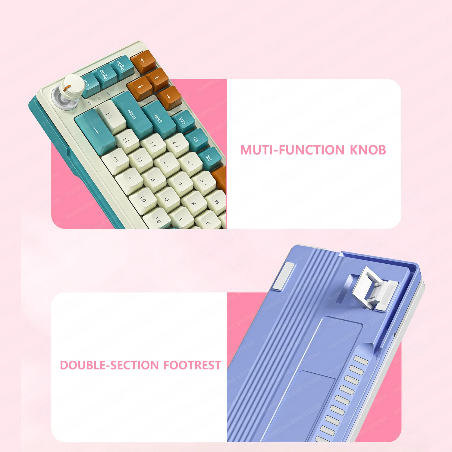 Teclado Mecânico sem Fio para Jogos 2.4g Bluetooth Tipo-c com Fio 3-mode Hotswap Rgb Retroiluminado 68 Chavesk500fizz K617gmk67 Sumreda-za68 Za63 - Imagem 3