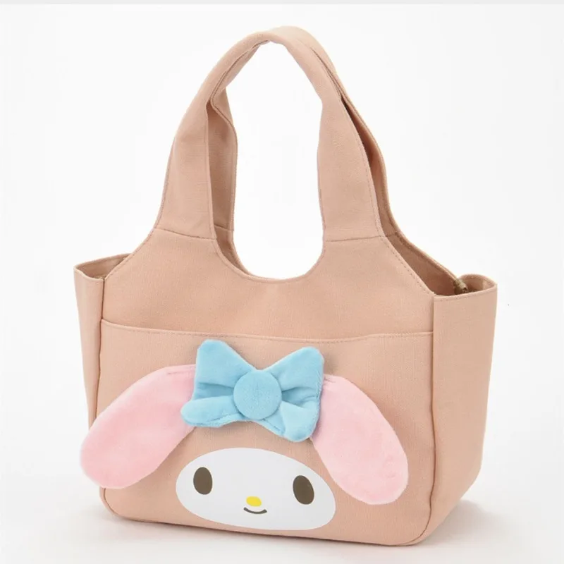 

Kawaii Sanrio Anime Kuromi My Melody Canvas Printed Tote Bag Cute Cartoon Pochacoo Lovely Student Casual Shoulder Bag Gifts