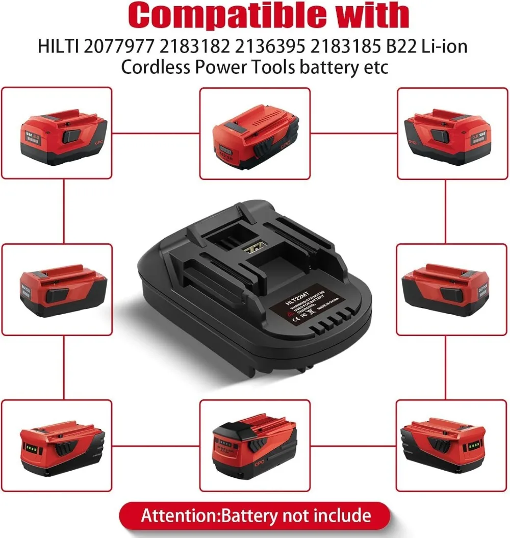 ヒルティからマキタへのバッテリーアダプター,電動工具,マキタ用