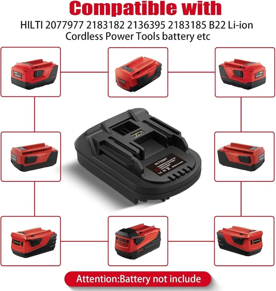 ヒルティからマキタへのバッテリーアダプター,電動工具,マキタ用