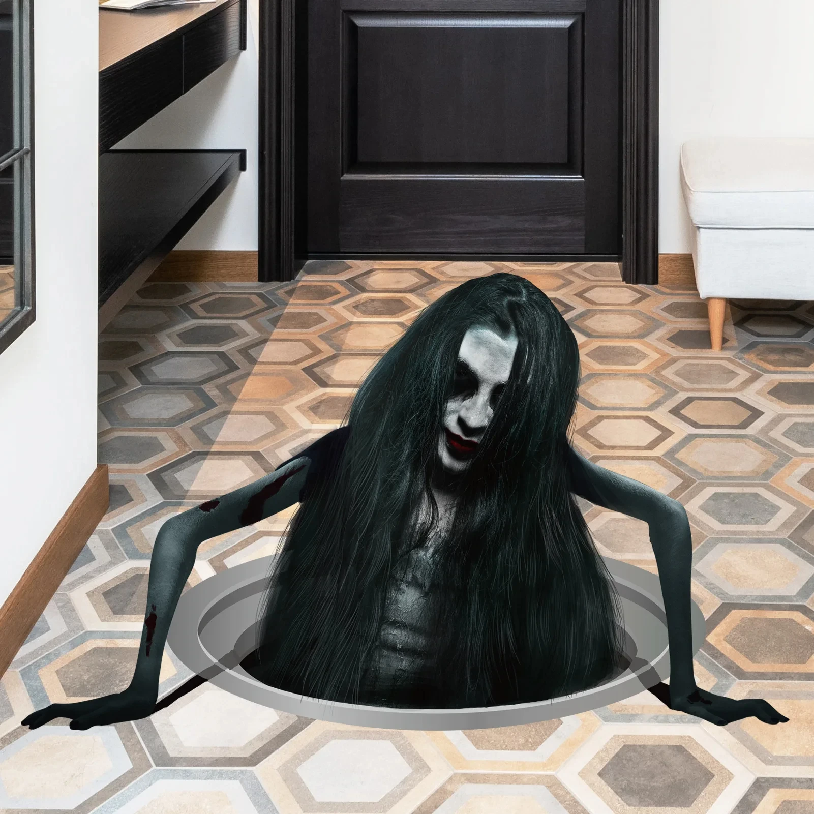 Halloween Fun Creative Horror Ghost Wall Stickers Spot Stickers Decorative Wall Party Bar Layout Festive Halloween Atmosphere