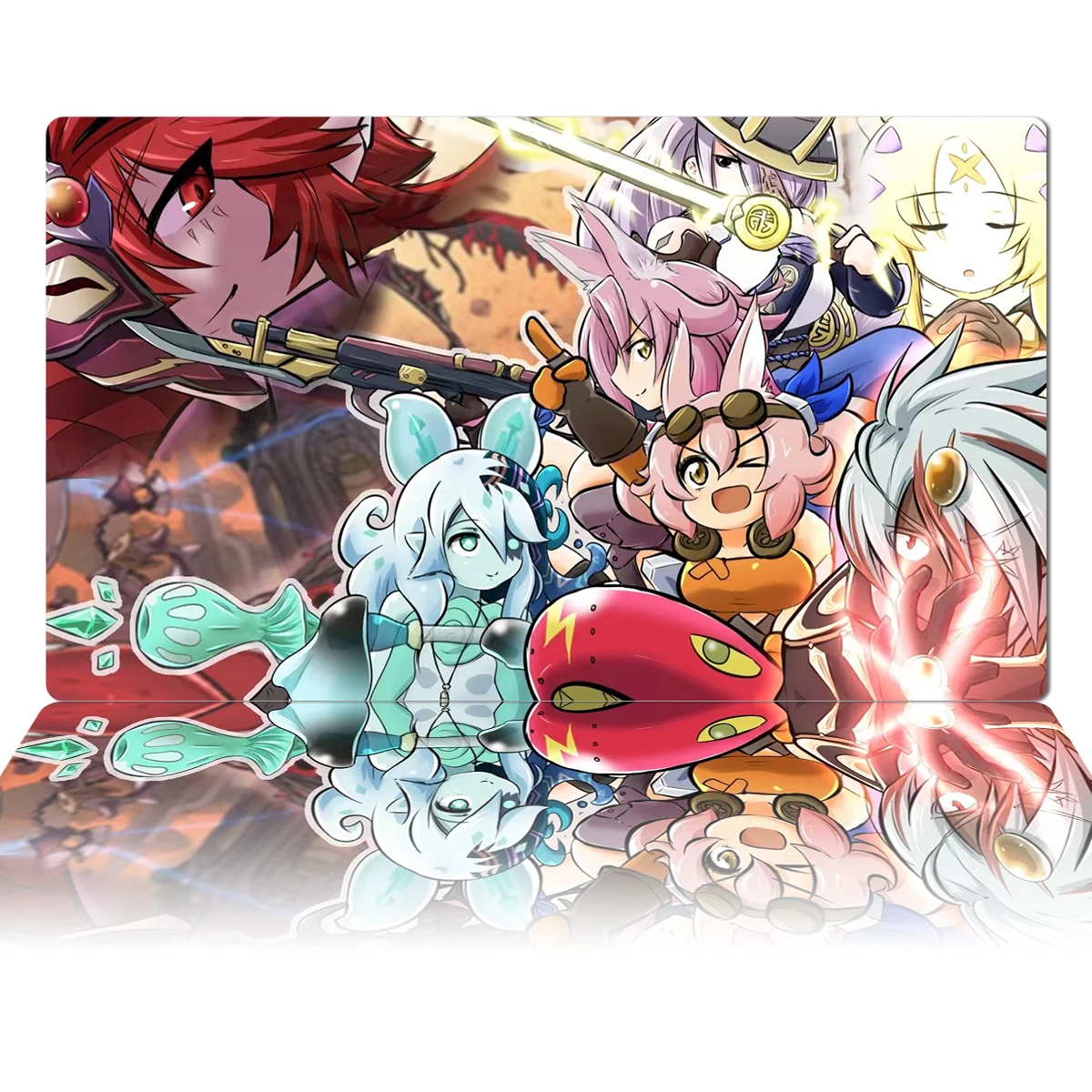 Yugioh Tri-Brigade Mat The Iris Swordsoul Tcg Ocg Ccg Card Game Board Game Mat Anime Mouse Pad Rubber Desk Mat With Zones & Bag