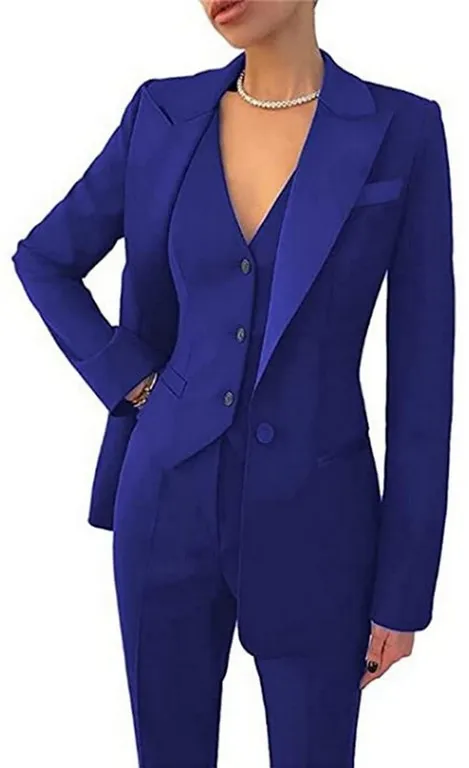 Black 3 Pcs Women Suits Fashion Blazer Set Wedding Tuxedos Party Wear  Business Causal Pantsuits Formal Women Suits Office Sets