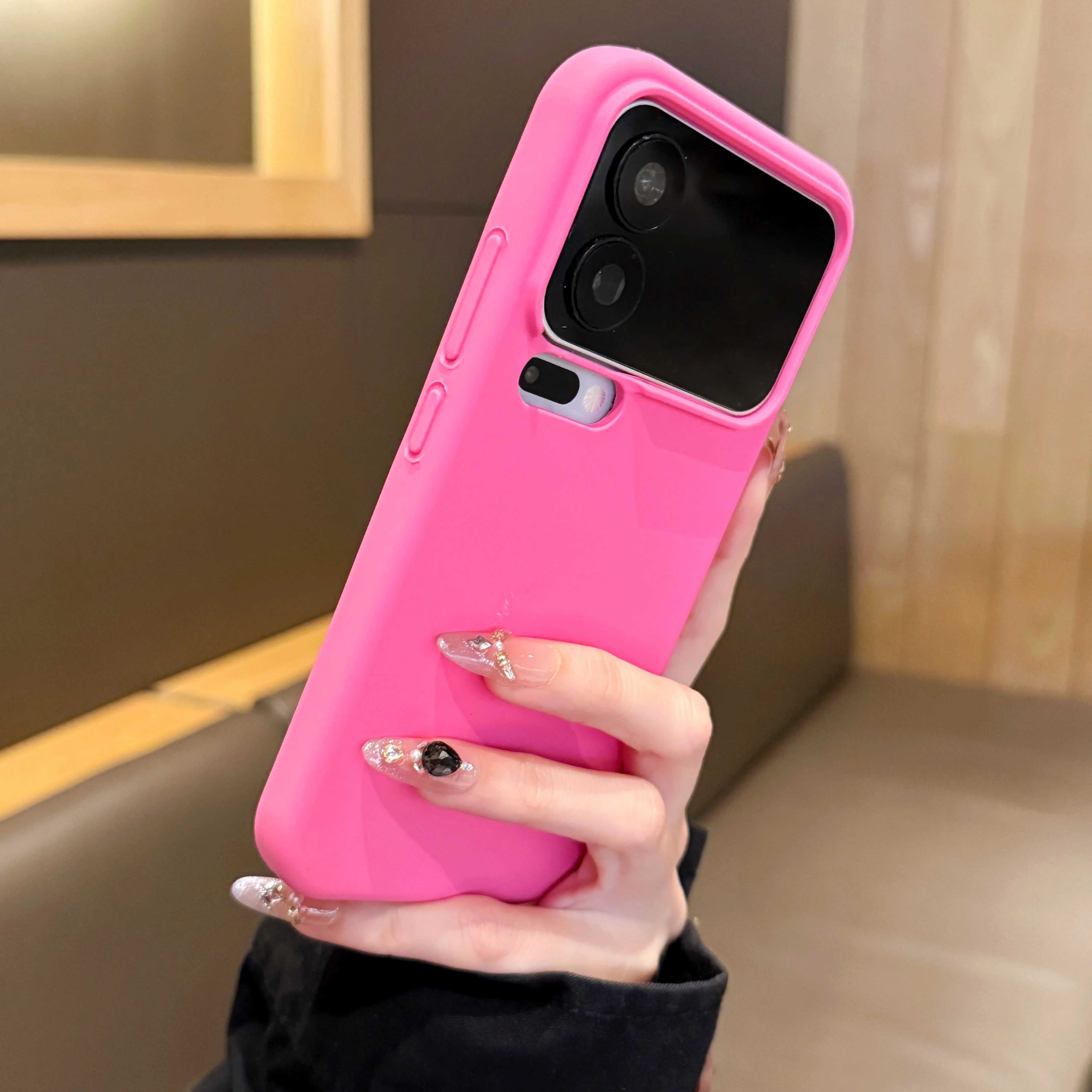 Sleek Matte Shockproof Liquid Silicone Phone Case – Simple Bright Design