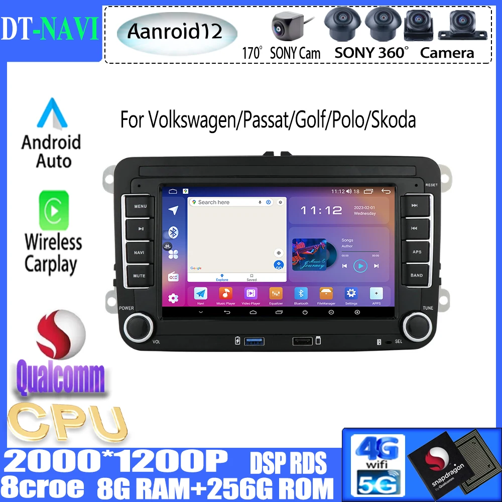 

Car Radio multimedia player For VW Volkswagen Passat B7 B6 Golf Touran Polo Tiguan Jetta 2 din Android 11 Carplay DVD GPS WIFI