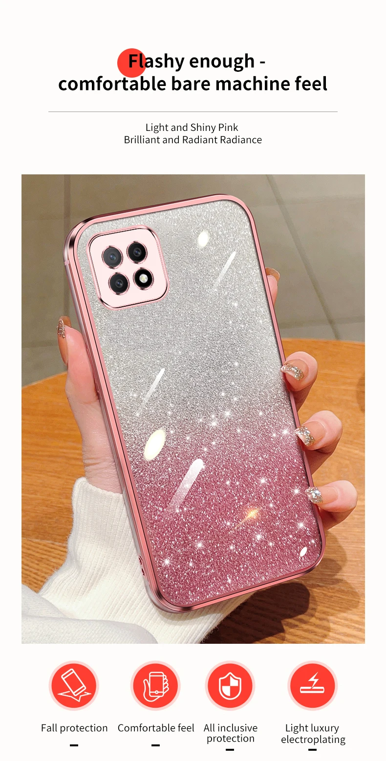 Coque de téléphone avec support à paillettes, ours mouvant, A 72, pour Oppo A78, A58, A97, A93, A92, A96, A95, A91, A74, A72, A83, A94, 4G, 5G_voghion.com