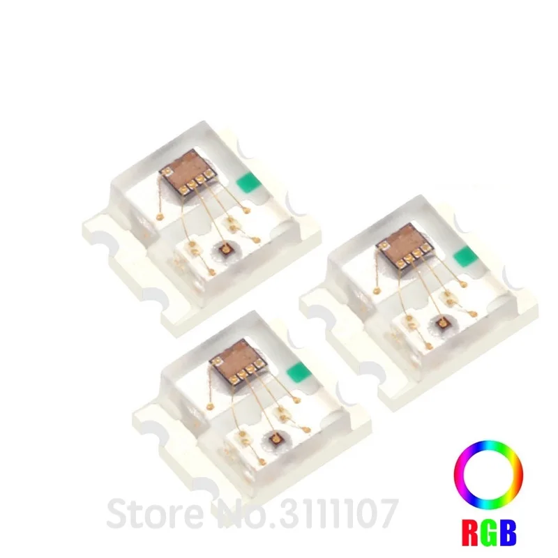 50 шт./партия, светодиод SMD 0805 RGB Diodo flash Alto Brilho Diod 0807 RGB Flash LED Color Fast Flash Slow Flash