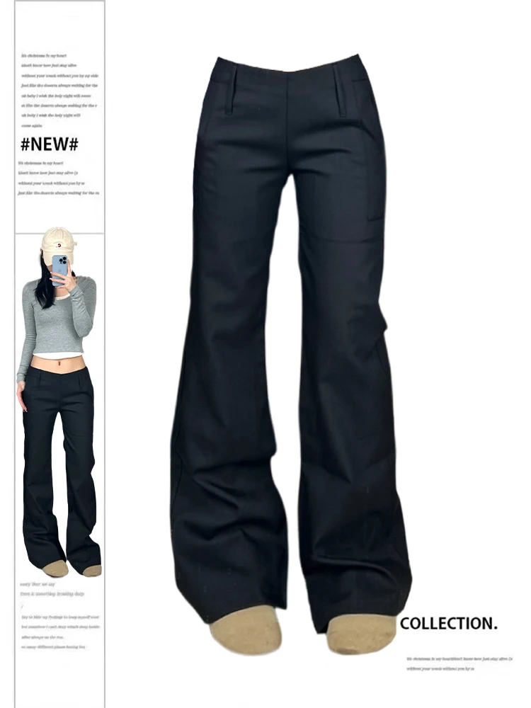 Women's Black Gothic Baggy Pants Harajuku Streetwear 90s