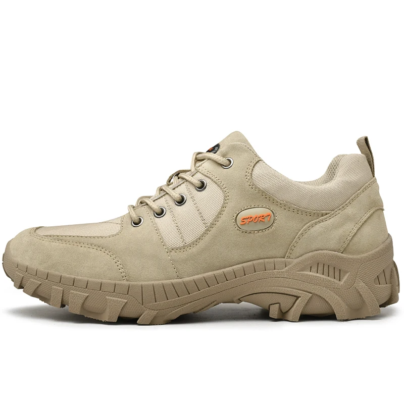 

Fashion Men's Sneakers Leather Breathable Outdoor Shoes Men Suede Casual Footwear Male Non Slip Climbing Walking Hiking Shoes