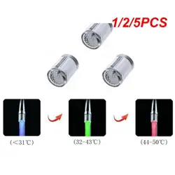 1/2/5PCS Creative Kitchen Bathroom Light-Up LED Faucet Colorful Changing Glow Nozzle Shower Head Water Tap Filter No Battery
