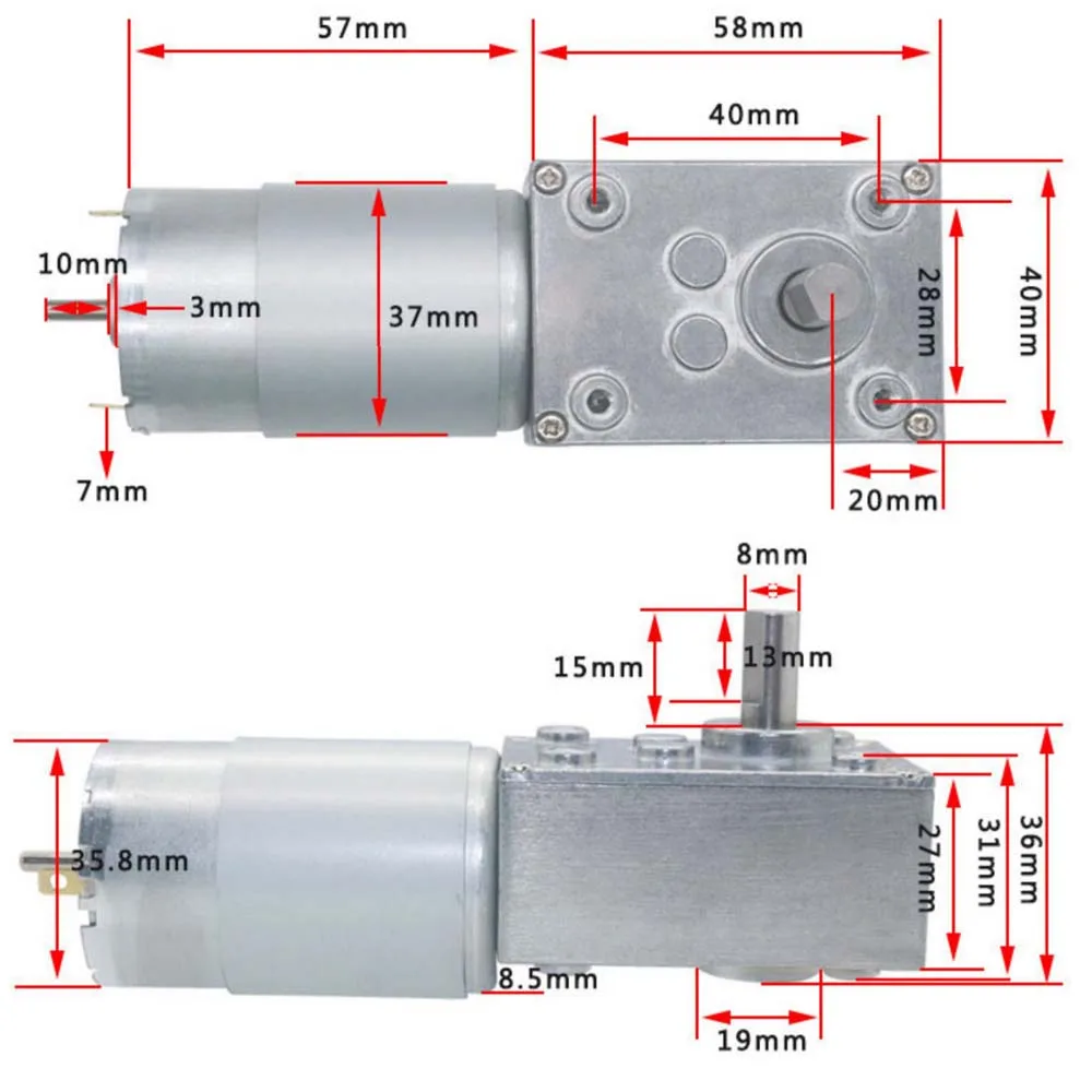 da engrenagem 24v 12v 5840 555 do torque 02