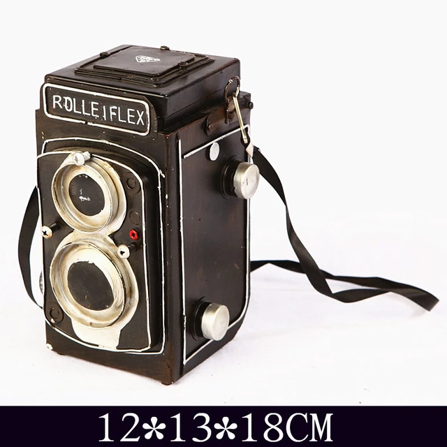 Vintage Kamera Eisen Metall Punkt-Und-Schießen Kamera Modell Stativ Fotografie Requisiten Home Decor Vintage Old-Fashioned projektor Modell