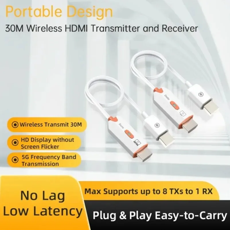 5.8G 1080P 비디오 오디오 송신기 수신기 어댑터 TV 박스 모니터 프로젝터 PC용 30M 무선 Wifi HDMI 호환 익스텐더
