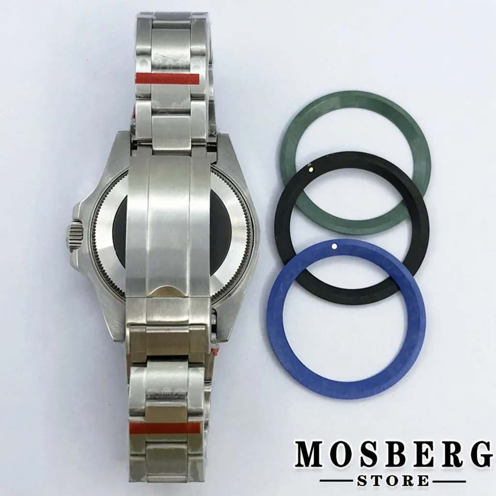 44mm Watch Case Solid 904L Stainless Steel Sapphire Glass For NH35 