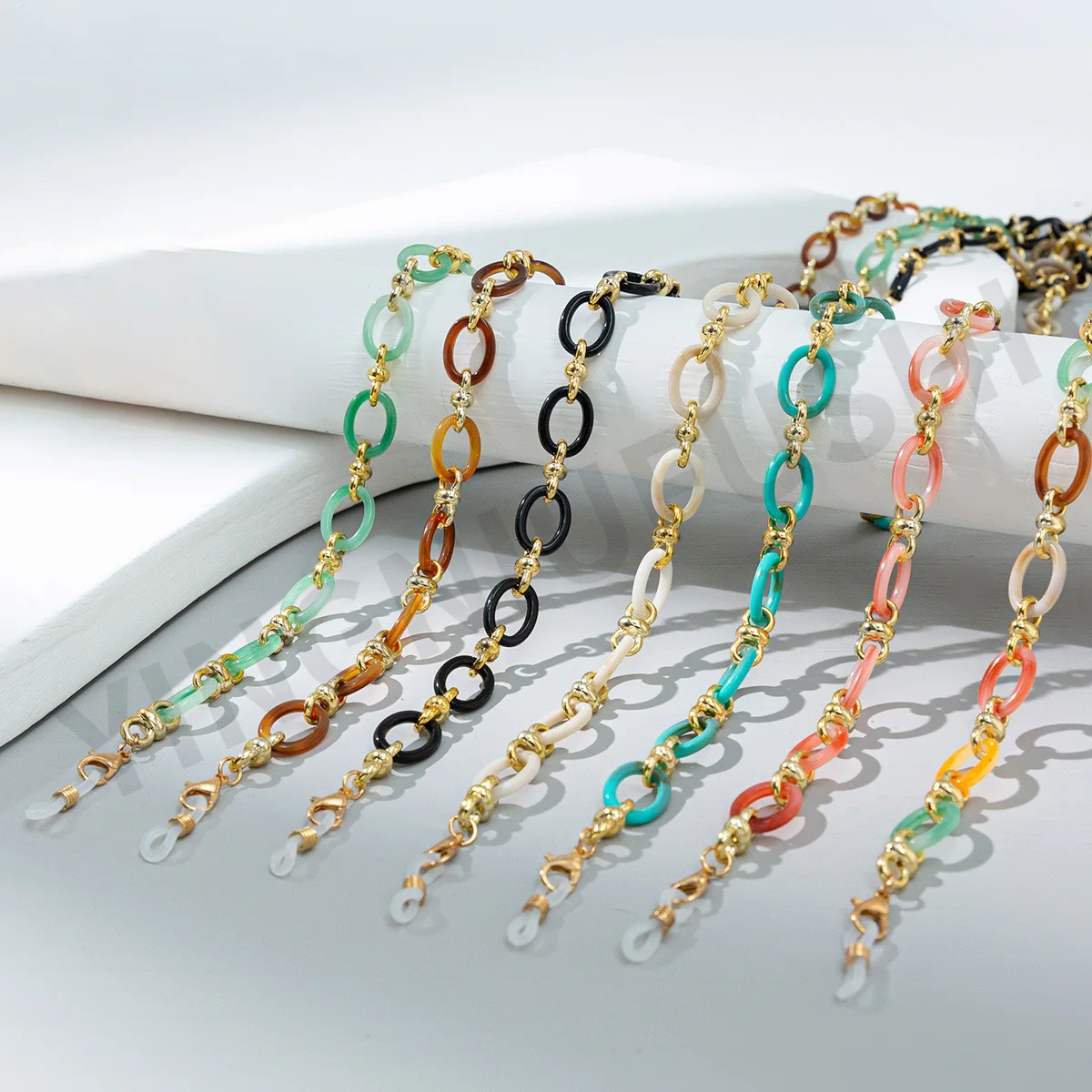 

Многоцветная акриловая цепочка для очков в богемном стиле, Шейная веревка для очков, ремешок для солнцезащитных очков, оптовая продажа ювелирных изделий