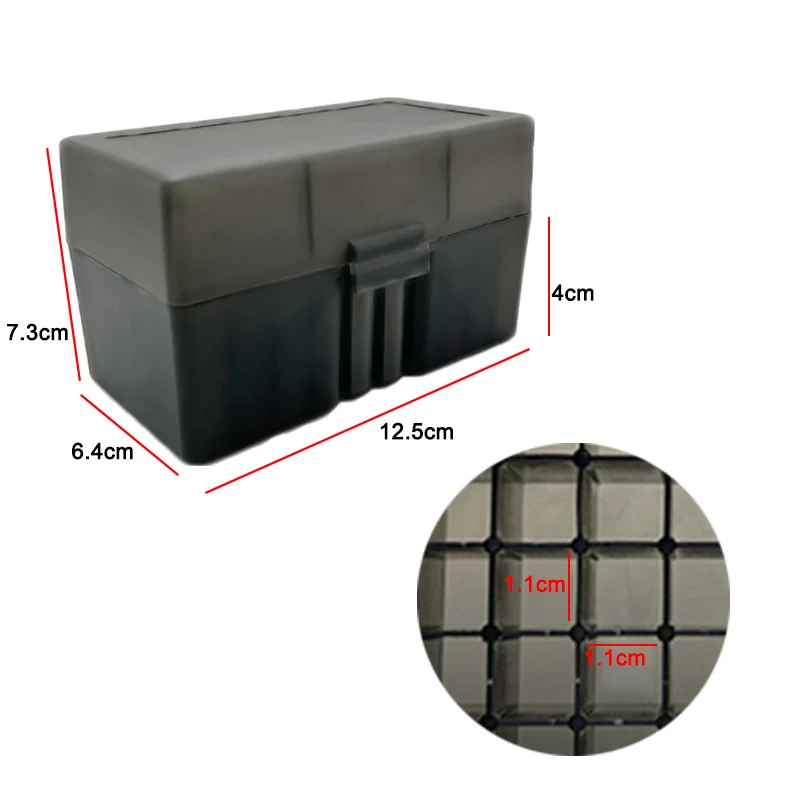 50 Rounds Flip-Top Rifle Ammo Box Tactical Rifle Cartridge Storage Case Ammo Can for 5.56x45/.17/.222/.223/204 Rug Caliber 4