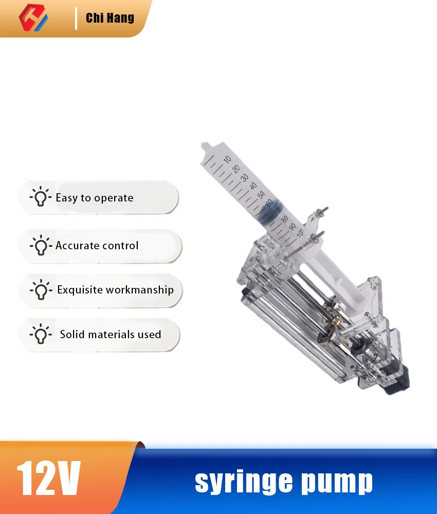 

12V High-precision Liquid Drip Machine Precision Injection Propulsion Pump Stepper Micro Pump Laboratory Micro Injection Pump