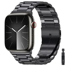 Durable Stainless Steel Metal Strap - iWatch  41mm (Black)