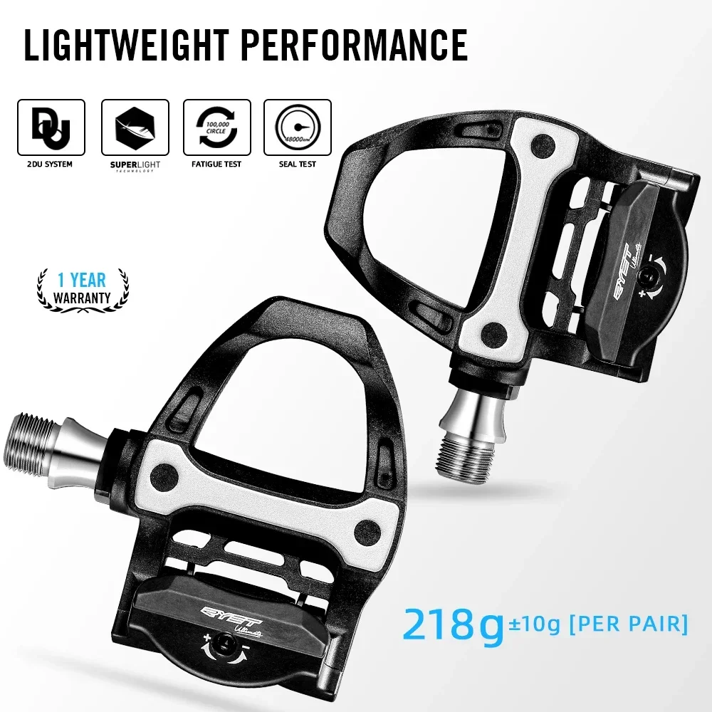 Ryet P-601S Carbon Road Bike Pedal with Cleats 3 Bearings Ultralight Cliples with SPD-SL System Cycling Bicycle Accessories - Image 6