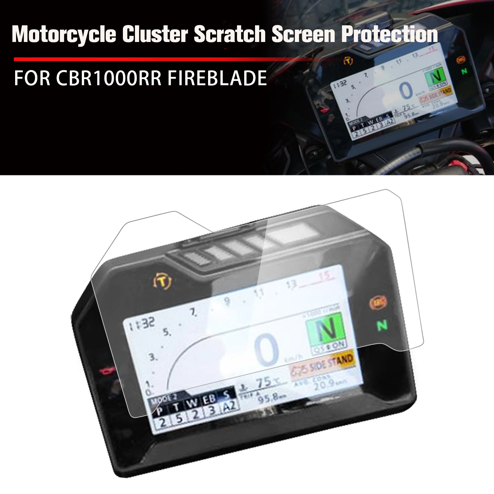 

For Honda CBR1000RR CBR 1000 RR CBR1000 RR 2017 2018 Motorcycle Speedometer Scratch Cluster Screen Protection Film Protector
