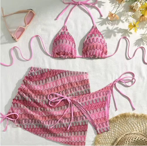 Bikinis Sexys 2026, Trajes de Baño Femeninos de Tres Piezas, Ropa de Baño para Playa, Trajes de Baño Brasileños, Conjunt