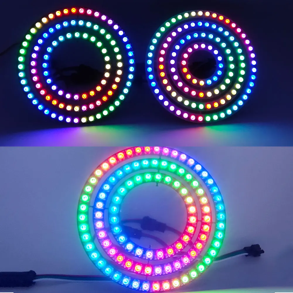 WS2812B LED RGB Ring 8/16/24/35/45LEDs WS2812 WS2811 5050 RGB LED + Integrated Driver Individually Addressable Module