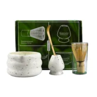 4/stücke Japanische Matcha Set Matcha Schüssel Mit Mund Song Dynastie Tee Spitze Werkzeug Matcha Whisker Stehen