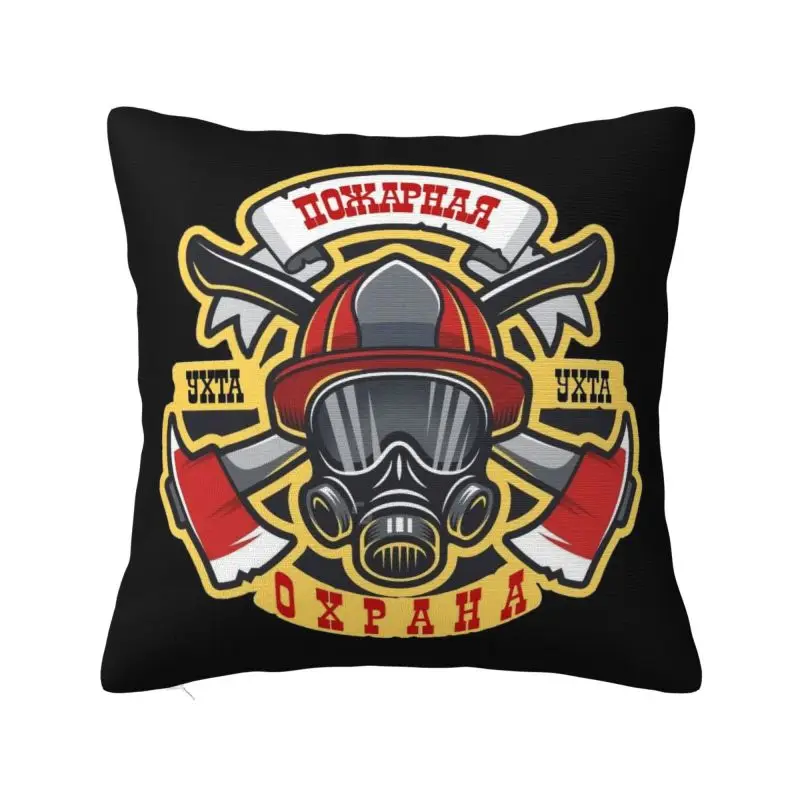 

Luxury Firefighter Sofa Cushion Cover Velvet Fireman Fire Rescue Throw Pillow Case for Living Room