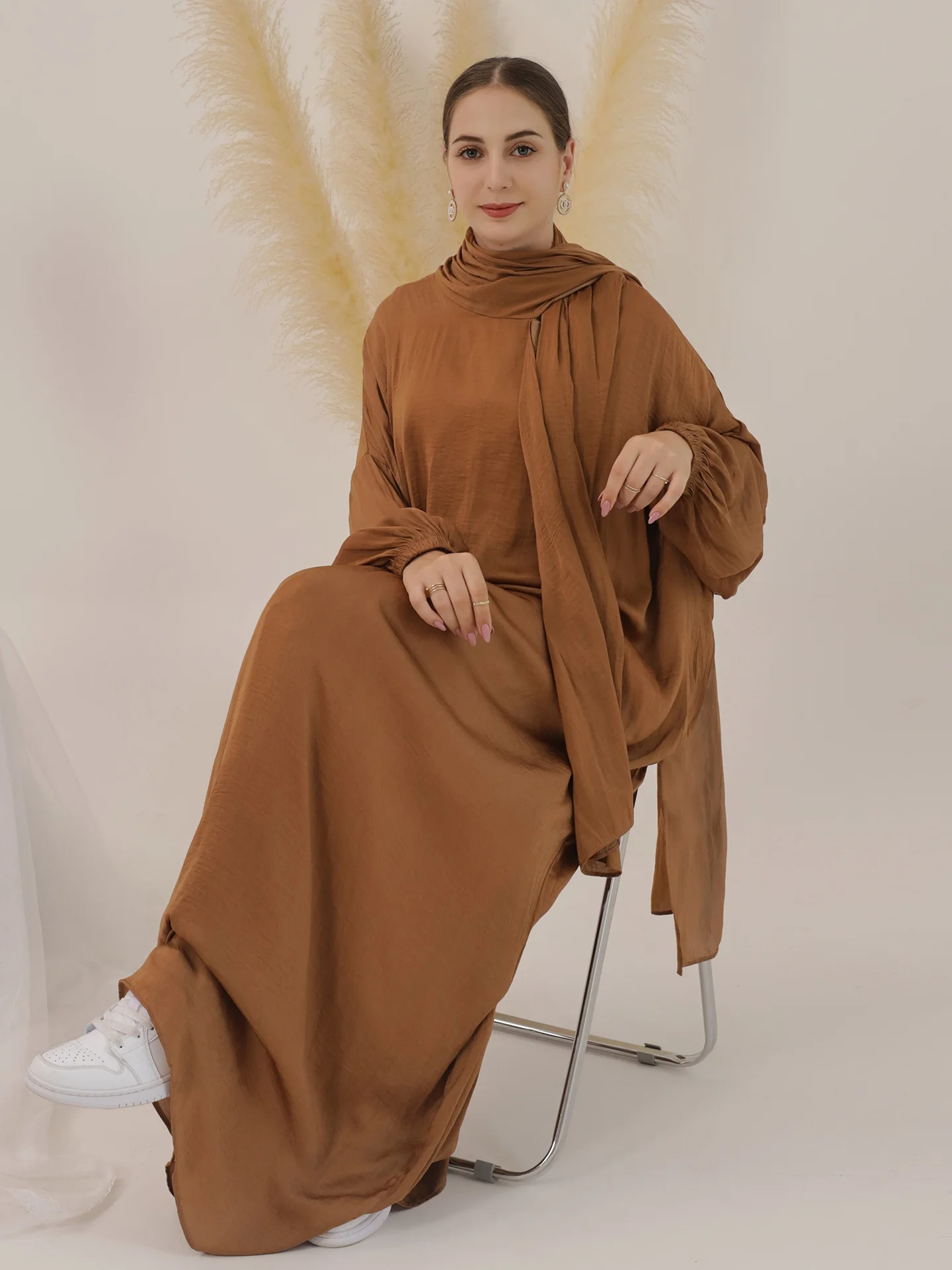 

Ramadan Muslim Hooded Abaya Dress for Women Eid Mubarak Long Khimar Robe Dubai Islam Muslim Dress Kaftans Abayas Vestidos 2023