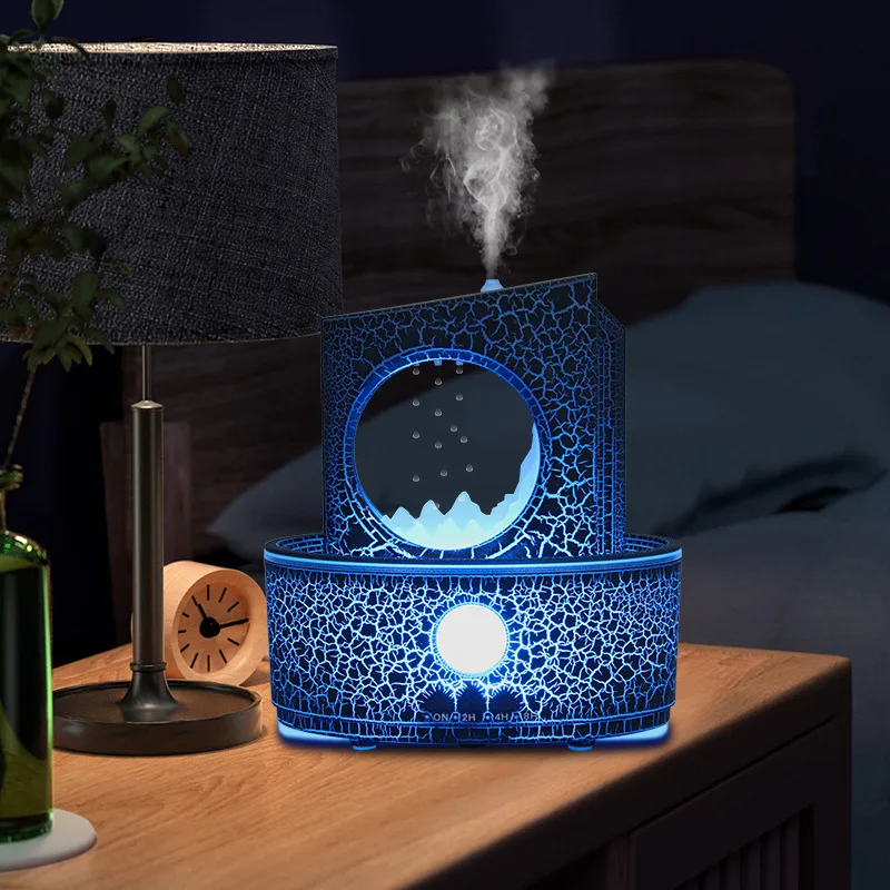 Zen Rain Clouds Aroma Diffuser Ultrasonic Air Humidifier Essential Oil Machine for Home Desktop Decor with 3 Colorful Lamps 3