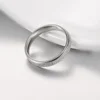 2/4/6mm  Fashion Jewelry Frosted Stainless Steel Women Rings for girls Rose Gold Color US size 4 5 6 7 8 9 3