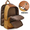 Retro Men's Backpack Waterproof Wax Dyed Canvas Bag Large Capacity Outdoor Travel Multifunctional Computer Bag 5