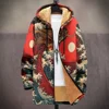 Men Cardigans Coats Woods Loong Art Skull Graphics Printed Plush Thick Winter Jackets Fashionable Streetwear Unisex Clothing 5