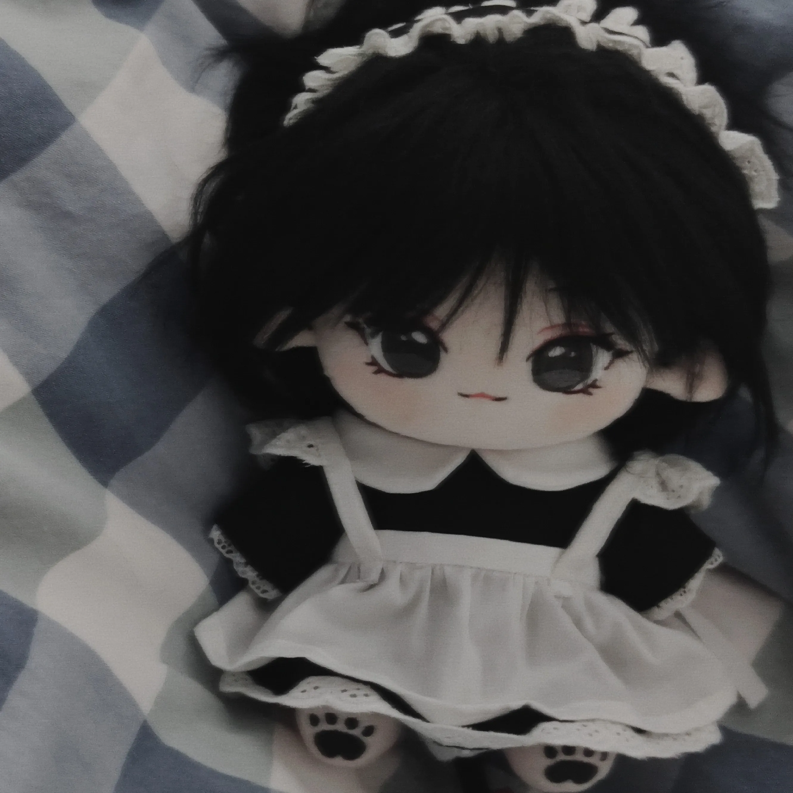 

Одежда для куклы ручной работы 3 шт./компл. 20 см, 5 цветов, платье горничной, повязка на голову, фартук, плюшевые куклы Kpop, наряд, игрушки, аксессуары для кукол, костюм