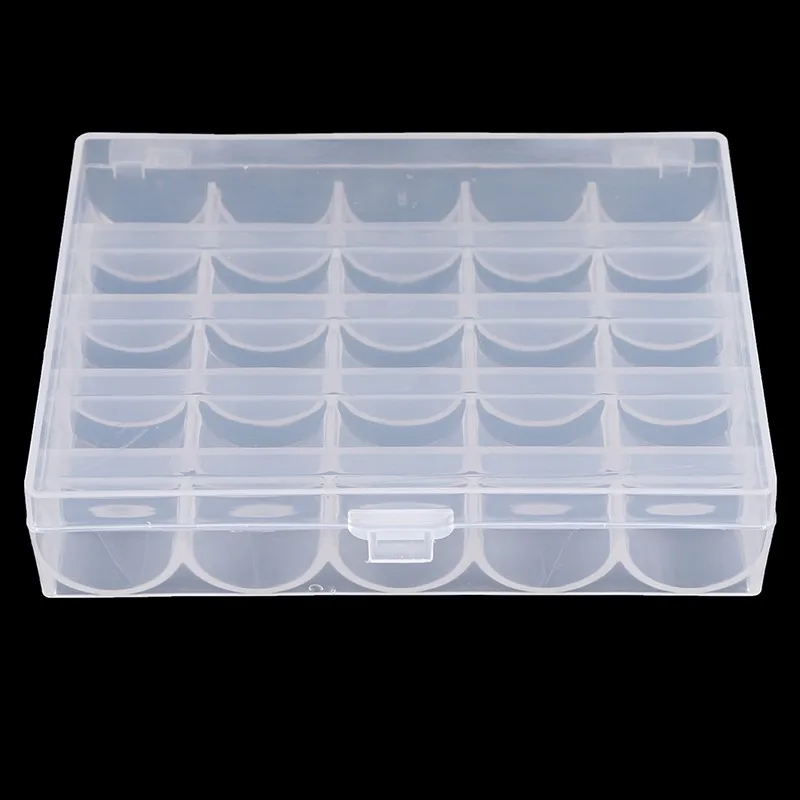 36 slot bobine scatola di immagazzinaggio bobina caso macchina da cucire bobina/negozio di filo plastica trasparente scatola di supporto trasparente scatola mandrino fai da te  15