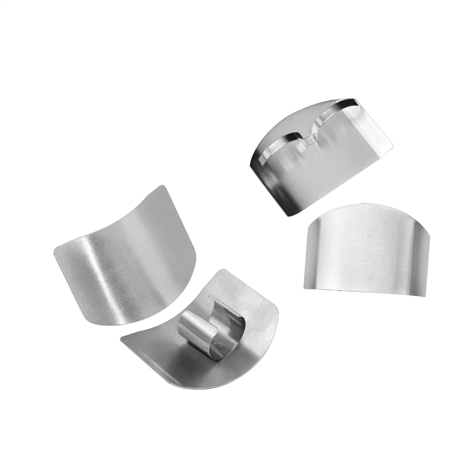 2x Finger Guards for Cutting, Stainless Steel Knife Cutting Finger Protectors Adjustable Safe Slice Hand Guard