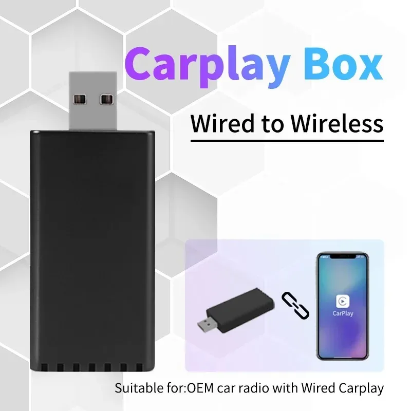 

USB Wireless CarPlay Adapter Car Mini AI Box for Apple Car play Car Wired Car Play to Wireless Dongle Newest Fastest 5Ghz