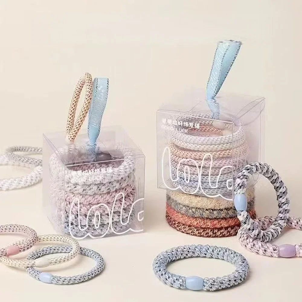 Set di Elastici per Capelli ad Alta Elasticità, Anelli per Capelli, Fasce in Gomma Intrecciate, Accessori per Capelli, Fermacoda - immagine 6