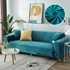 Real Velvet Sofa Cover Fabric Elastic Couch Cover Cheap Seat Sofa Covers L Shape Sectional Sofa Slipcovers 1/2/3/4 Seat For Home 1