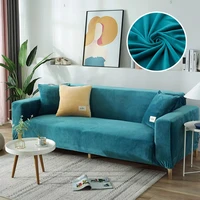 Real Velvet Sofa Cover Fabric Elastic Couch Cover Cheap Seat Sofa Covers L Shape Sectional Sofa Slipcovers 1/2/3/4 Seat For Home 1
