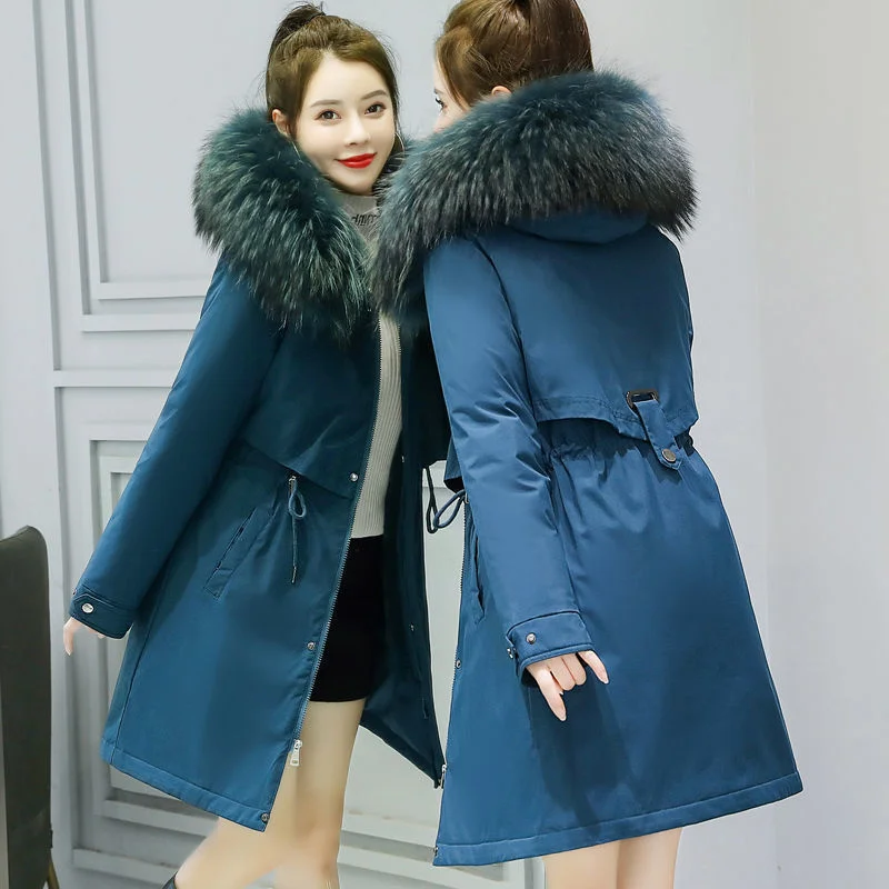 

New Women Winter Parka Overcoat Fleece Fluff Lined Padded Coat Thick Warm Jacket Lady Outerwear Snow Clothes Hooded Parkas M-6XL