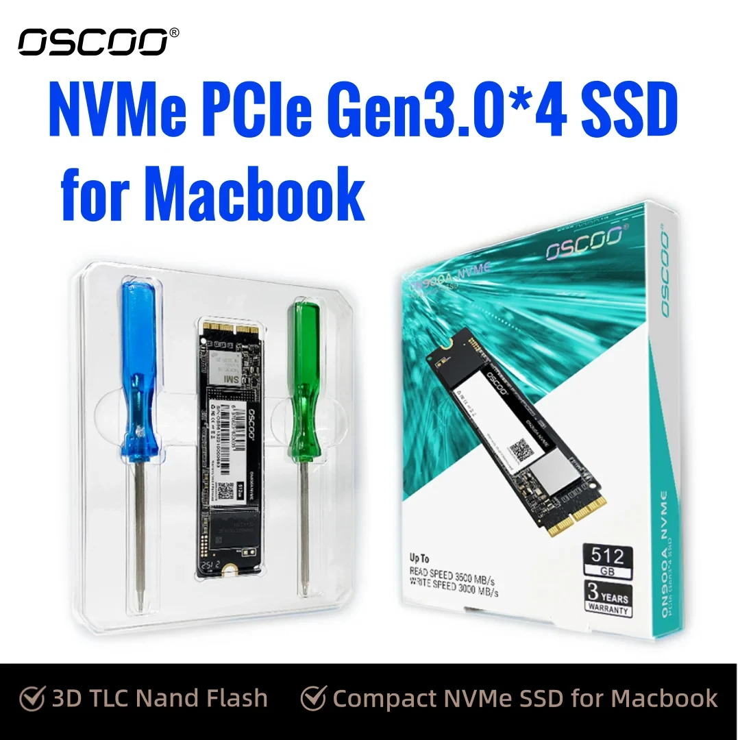 Oscoo Nvme Pcie Gen3.0 * 4 Ssd Per Macbook Per 2013 2015 2017 Macbook Air A1465 A1466 A1398 A1419 A1418 Ssd Con Strumenti Gratuiti