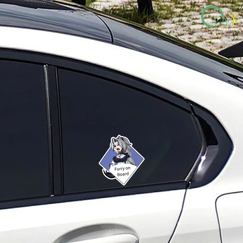 Anime Style Fox Vinyl Sticker Decal - Turquoise & White Gaming Mascot For Car, Laptop, Tumbler