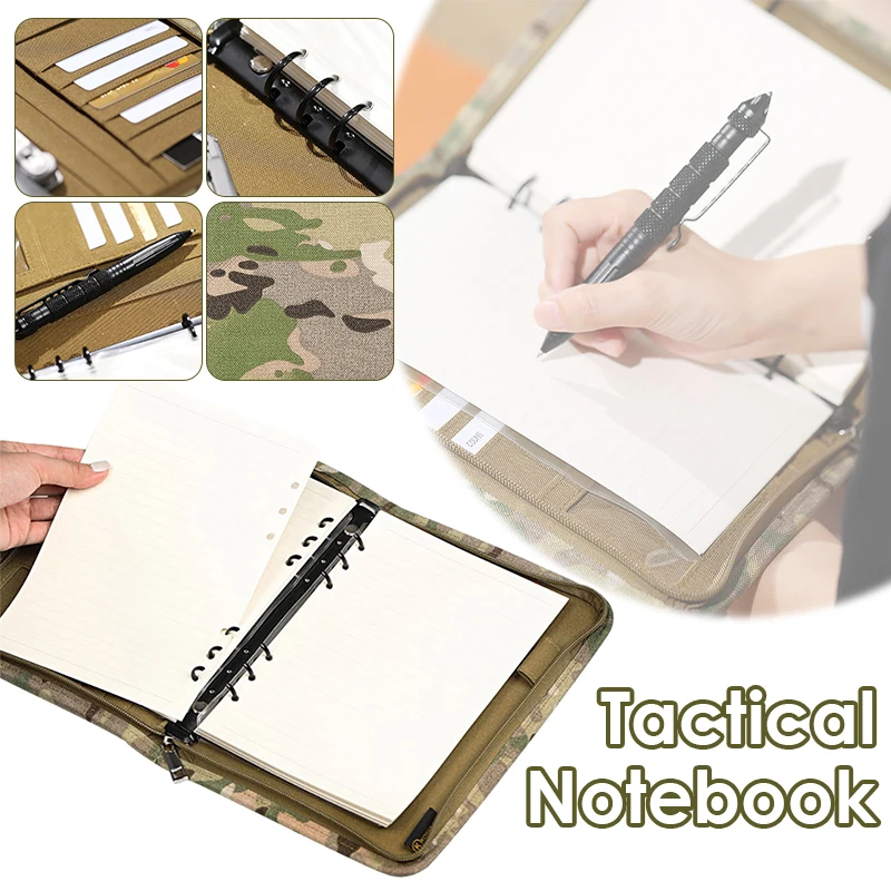 Outdoor Ring Binder Loose-Leaf Paper Weatherproof Tactical Notebook Cover Case Diary Cover Case for Camping Record