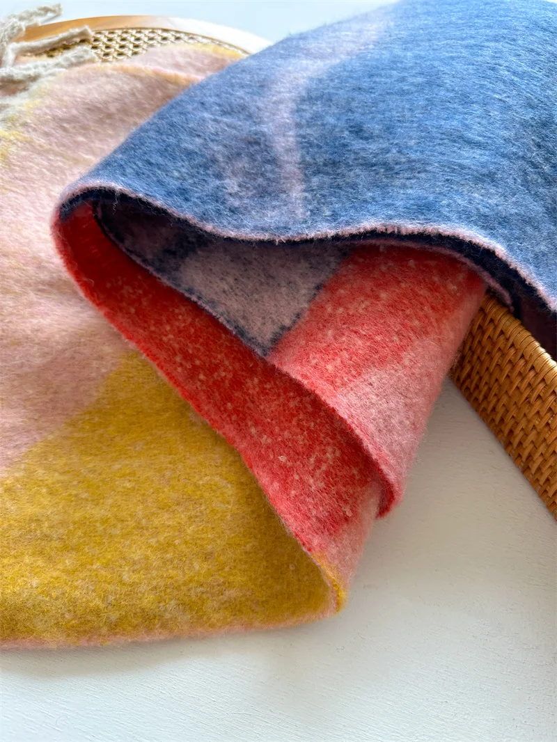 Winter Dicke Warme Schal für Frauen Kaschmir Schal und Wraps Pashmina Halstuch Bufanda Weibliche Regenbogen Haarigen Quaste Echarpe Neue – Detail 35