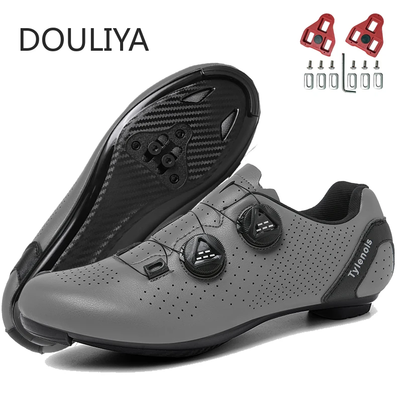 DOULIYA Cycling Sneakers MTB Men Footwear Road Dirt Bike Racing Women Bicycle Mountain SPD Sports Biking Speed Flat Shoes Cleat
