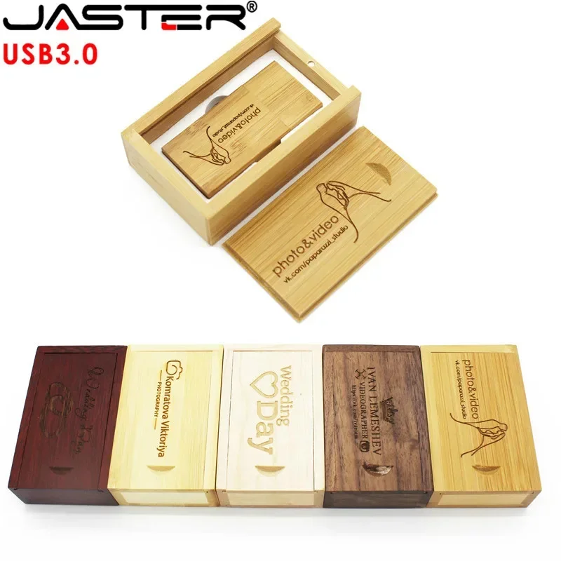 JASTERUSB30WoodenFlashDrivePendriveMemoryStickGiftBox4GB
