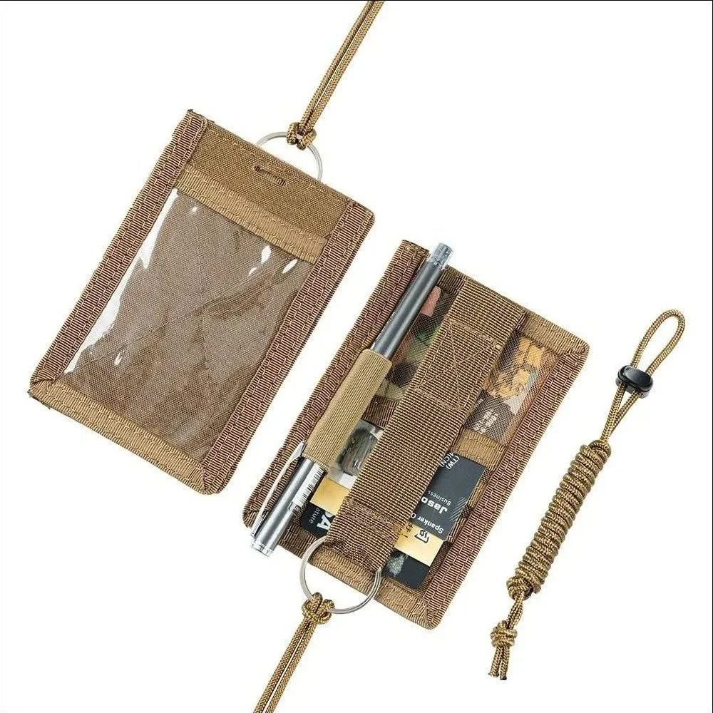 NEU Taktischer Ausweishalter mit Hakenschlaufe, Patch, Reiseführer, Ausweishalter, Outdoor-Reisetasche, Stifttasche und Nylon-Lanyard – Detail 8